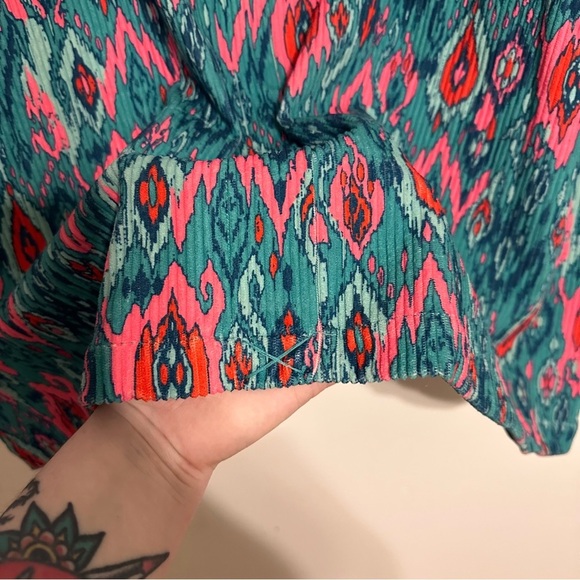 Savanna Jane Kaleidoscope Teal Corduroy Blazer Jacket size 1X - Picture 5 of 8